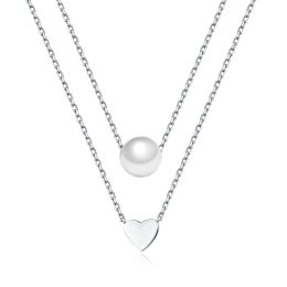 MOISS stříbrný náhrdelník SRDCE