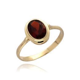 MOISS prsten ze žlutého zlata GRANÁT