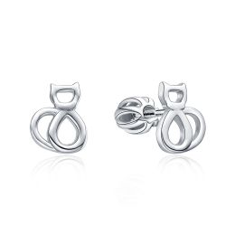 MOISS stříbrné náušnice KOČKA