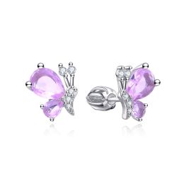 MOISS stříbrné náušnice MOTÝL