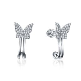 MOISS stříbrné náušnice MOTÝL