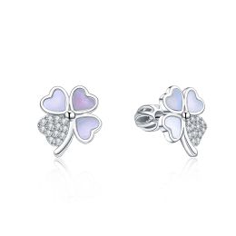 MOISS stříbrné náušnice ČTYŘLÍSTEK