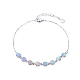 MOISS stříbrný náramek OPÁL