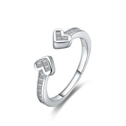 MOISS stříbrný prsten SRDCE