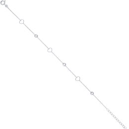 MOISS náramek z bílého zlata SRDCE