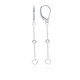 MOISS náušnice z bílého zlata SRDCE
