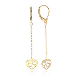 MOISS náušnice ze žlutého zlata SRDCE