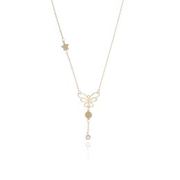 MOISS náhrdelník ze žlutého zlata MOTÝL