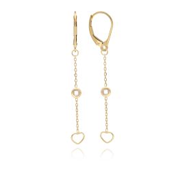 MOISS náušnice ze žlutého zlata SRDCE