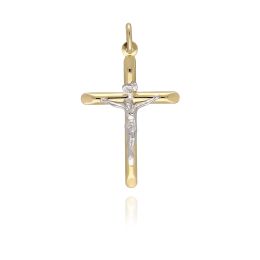 MOISS přívěsek ze žlutého zlata KŘÍŽEK BICOLOR