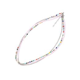 MOISS stříbrný korálkový náhrdelník