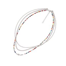 MOISS stříbrný korálkový náhrdelník