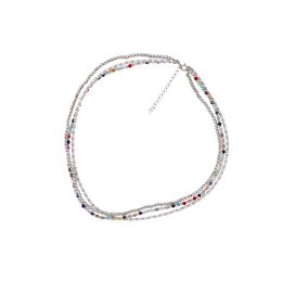 MOISS stříbrný korálkový náhrdelník