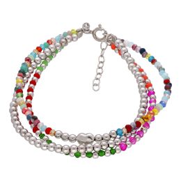 MOISS stříbrný korálkový náramek