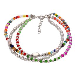 MOISS stříbrný korálkový náramek