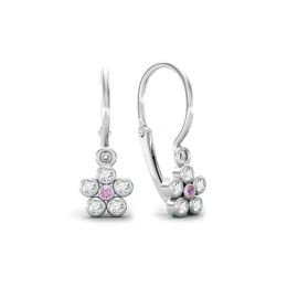 MOISS dětské náušnice z bílého zlata KVĚTINA