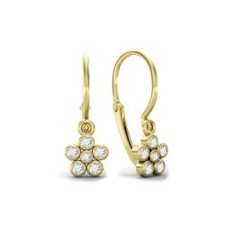 MOISS dětské náušnice ze žlutého zlata KVĚTINA