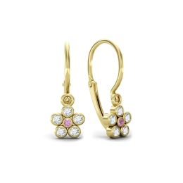 MOISS dětské náušnice ze žlutého zlata KVĚTINA