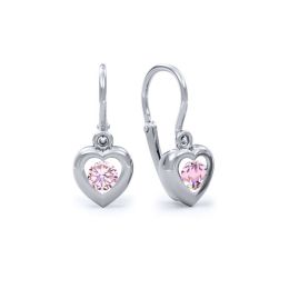 MOISS náušnice z bílého zlata SRDCE