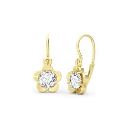 MOISS náušnice ze žlutého zlata KVĚTINA