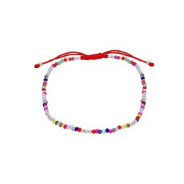 MOISS provázkový náramek na nohu s kuličkami