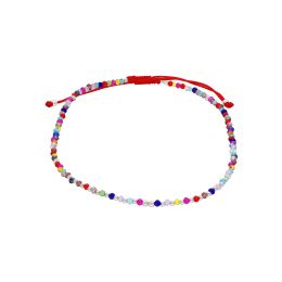 MOISS provázkový náramek na nohu s kuličkami