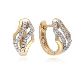 MOISS diamantové náušnice ze žlutého zlata