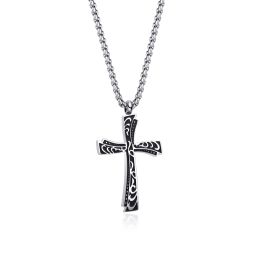 DIVERSE náhrdelník z oceli KŘÍŽEK