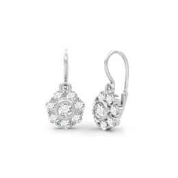 MOISS dětské náušnice z bílého zlata KVĚTINA