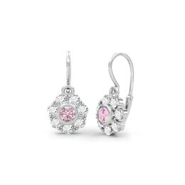 MOISS dětské náušnice z bílého zlata KVĚTINA