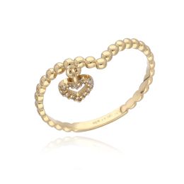 MOISS prsten ze žlutého zlata SRDCE