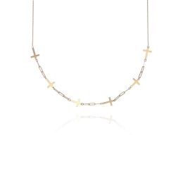 MOISS náhrdelník ze žlutého zlata KŘÍŽEK