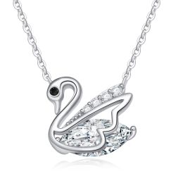 MOISS stříbrný náhrdelník LABUŤ