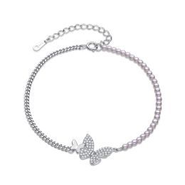 MOISS stříbrný náramek MOTÝL