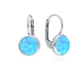 MOISS náušnice z bílého zlata OPÁL