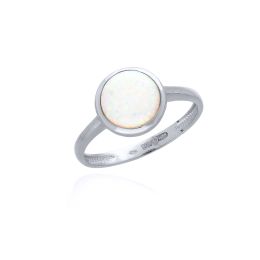 MOISS prsten z bílého zlata OPÁL
