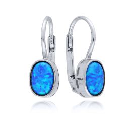 MOISS náušnice z bílého zlata OPÁL