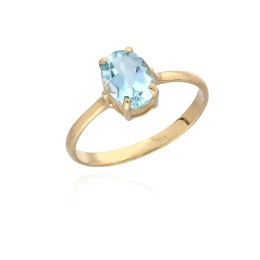 MOISS prsten ze žlutého zlata TOPAZ