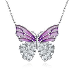 MOISS stříbrný náhrdelník MOTÝL