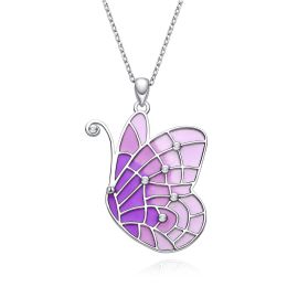 MOISS stříbrný náhrdelník MOTÝL