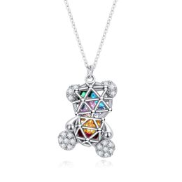 MOISS stříbrný náhrdelník MEDVĚD