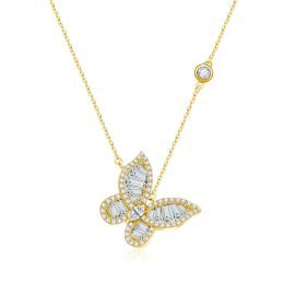 MOISS stříbrný náhrdelník MOTÝL