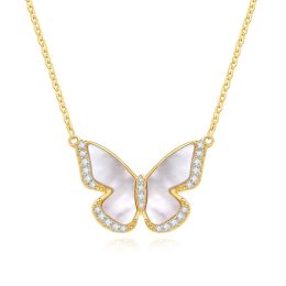 MOISS stříbrný náhrdelník MOTÝL