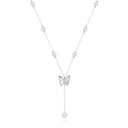 MOISS stříbrný náhrdelník MOTÝL