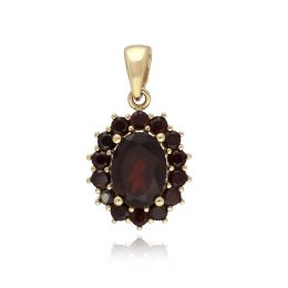 MOISS přívěsek ze žlutého zlata GRANÁT