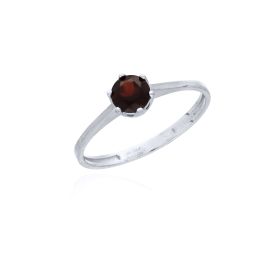 MOISS prsten z bílého zlata GRANÁT
