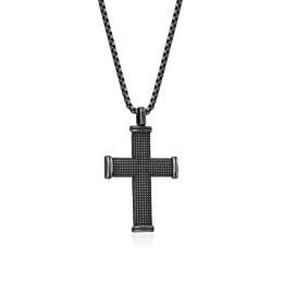 DIVERSE náhrdelník z oceli KŘÍŽEK