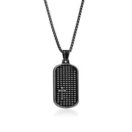 DIVERSE náhrdelník z oceli KŘÍŽEK