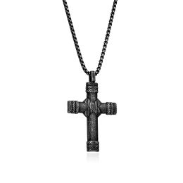 DIVERSE náhrdelník z oceli KŘÍŽEK