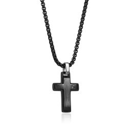 DIVERSE náhrdelník z oceli KŘÍŽEK